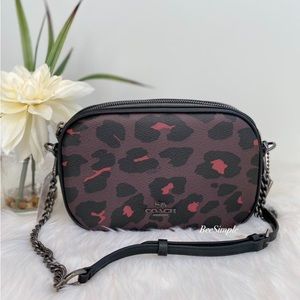 Coach ISLA CHAIN WITH LEOPARD PRINT